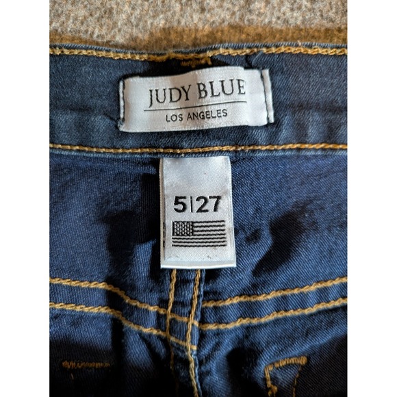 Judy Blue Jegging Womens 5/27 Mid Rise Skinny Fit Stretch Dark Wash Made In USA - Picture 6 of 9
